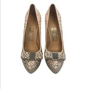 Brand new Ferragamo Sina Louvre Studs High Heel